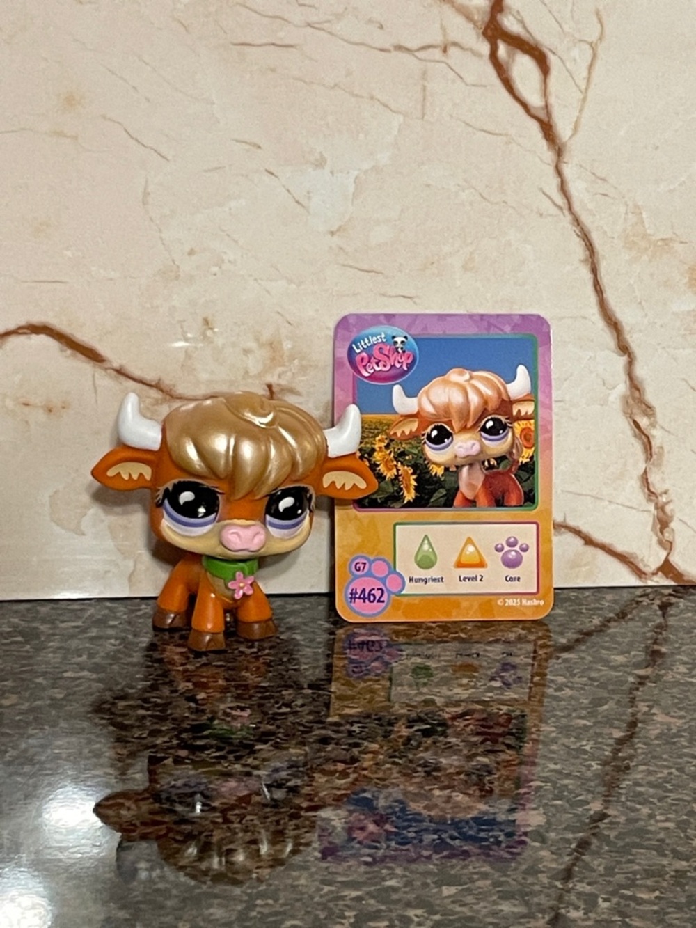 Littlest Pet Shop Orange Cow Figure with Card G7
